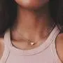 Reetan Boho Heart Necklace Gold Lover Choker Necklaces Dainty Short Chain Body Jewelry Accessories for Women and Girls (Gold)