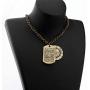 FAADBUK Anime One Piece Jewelry One Piece Luffy Bronze Straw Hat Necklace One Piece Luffy Bronze Straw Hat Keychain One Piece Fans Gift