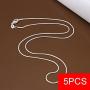 Zhx 3PCS/5PCS 925 Sterling Silver Snake Chains Necklaces 16'' 18'' 20'' 22'' 24'' 26'' 28'' 30'' Zhx 3PCS/5PCS 925 Sterling Silver Snake Chains Necklaces 16'' 18'' 20'' 22'' 24'' 26'' 28'' 30''