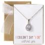 A+O Bridesmaid Jewelry Gift, Teardrop Pear Necklace in Gold, Rose Gold, Silver