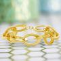 Steve Madden Womens Oval Link Yellow Gold-Tone Bracelet