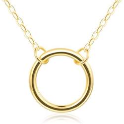 Embolden Jewelry Open Circle Necklace (BFF, Friendship, Bridesmaid) Gift Ready - Gold Plating Over Brass 18”