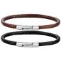 ChainsHouse Personalized Mens Leather Bracelet with Custom Beads, Customized DIY Waterproof Wax Rope Braided Cord Bracelet Engraved with Names for Men Women, 7-8.7 inch, with Gift Box
