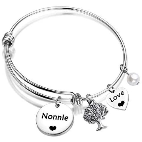 ENSIANTH Nonnie Bracelet Best Nonna Eve Nonnie Adjustable Bangle Jewelry Gift Grandma Jewelry Gift