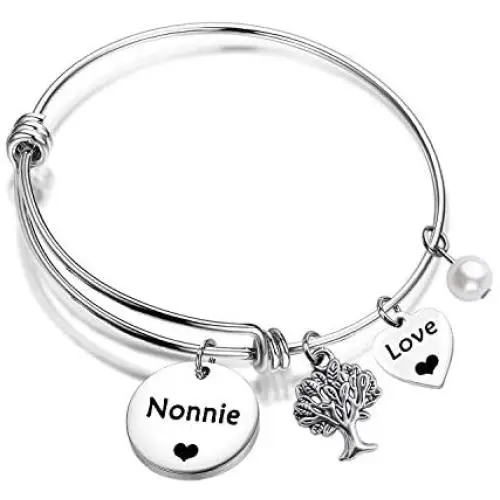 ENSIANTH Nonnie Bracelet Best Nonna Eve Nonnie Adjustable Bangle Jewelry Gift Grandma Jewelry Gift ENSIANTH Nonnie Bracelet Best Nonna Eve Nonnie Adjustable Bangle Jewelry Gift Grandma Jewelry Gift