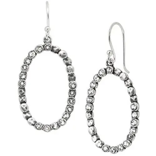 Silpada Oval Glitz Beaded Open Drop Earrings with Crystals in Sterling Silver Silpada Oval Glitz Beaded Open Drop Earrings with Crystals in Sterling Silver