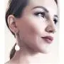 Allison Rose Atelier Marble and 18ct Gold Plated Dangle-Drop Fashion Earrings with Steel Posts – Fish Hook Closure