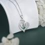 Distance Heart Necklace for Women 925 Sterling Sliver Heart Jewelry I Love You to The Moon and Back Necklaces for Mother Girlfriend Wife with Jewelry Gift Box