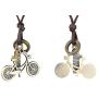 CHUYUN 925 Sterling Silver Bicycle Cycle Necklace Pendant Bike with Round Cubic Zirconia Chain Jewelry