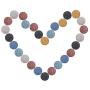 INFUSEU Lava Stone Diffuser Necklaces for Women Essential Oil Aromatherapy Jewelry Gift Set, 7 PCS Lava Rocks, 24'' Chain