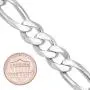 14.7mm Solid .925 Sterling Silver Flat Figaro Chain Necklace 14.7mm Solid .925 Sterling Silver Flat Figaro Chain Necklace