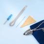 HooAMI Heart Angel Wings Memorial Urn Necklace Cremation Ashes Keepsake Pendant - Funnel Filler Kit