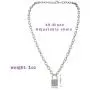 7th Moon Lock Pendant Necklace Statement Long Chain Punk Multilayer Choker Necklace for Women Girls (Silver) 7th Moon Lock Pendant Necklace Statement Long Chain Punk Multilayer Choker Necklace for Women Girls (Silver)