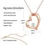 Agvana 18K 14K Solid Rose Gold White Gold Diamond Dolphin Heart Dainty Pendant Necklace Fine Jewelry Anniversary Birthday Gifts for Women Teen Girls Mom Grandma Daughter Her with Jewelry Box, 16''+2''
