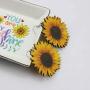 Sunflower Earrings Handmade Wood Stainless Steel Earwires Yellow Daisy Eardrop Dangler You are My Sunshine Jewelry Fashion Birthday Gifts for Women Teen Girls Daughter Mom Best Friend Sister