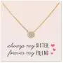 A+O Gift for Sister, Petite CZ Disk Pendant Necklace in Gold, Rose Gold or Silver A+O Gift for Sister, Petite CZ Disk Pendant Necklace in Gold, Rose Gold or Silver