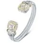 UNY Designer Inspired Jewelry Double Cable Wire CZ Antique Bangle Elegant Beautiful Valentine Gift UNY Designer Inspired Jewelry Double Cable Wire CZ Antique Bangle Elegant Beautiful Valentine Gift