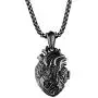 jonline24h Stainless Steel Anatomical Organ Heart Pendant Necklace for Mens Womens 22-24inch Chain jonline24h Stainless Steel Anatomical Organ Heart Pendant Necklace for Mens Womens 22-24inch Chain