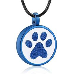 Minicremation Cremation Jewelry Urn Necklace for Ashes for Pet, Cute Pet Pendant Dog Paw Necklace for Woman Men with Filling Kit