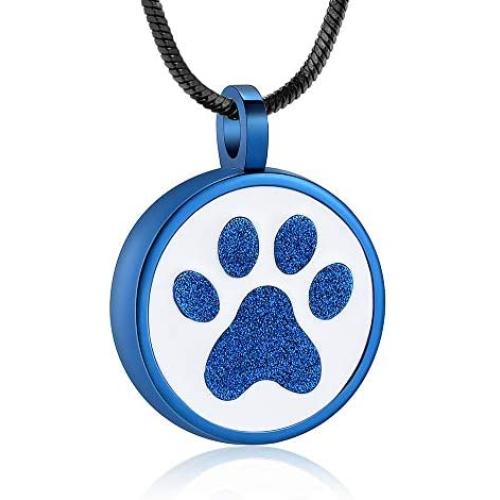 Minicremation Cremation Jewelry Urn Necklace for Ashes for Pet, Cute Pet Pendant Dog Paw Necklace for Woman Men with Filling Kit