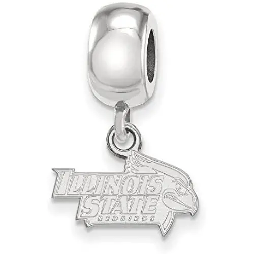 Solid 925 Sterling Silver Logo Art Illinois State University Dangle Charm Bead Charm Very Small Pendant Solid 925 Sterling Silver Logo Art Illinois State University Dangle Charm Bead Charm Very Small Pendant