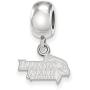 Solid 925 Sterling Silver Logo Art Illinois State University Dangle Charm Bead Charm Very Small Pendant