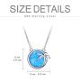 SOULMEET Palm Tree Jewelry Necklace for Women Sterling Silver Simulated Opal Necklace for Her