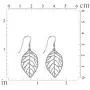 MIMI Sterling Silver Cut Out Leaf Drop Dangle Earrings MIMI Sterling Silver Cut Out Leaf Drop Dangle Earrings