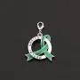CENWA Mental Health Awareness Green Ribbon Necklace/Zipper Pull Mental Illness Jewelry Green Ribbon Depression Anxiety Warrior Gift