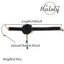 Haloty Vintage Black Flower Choker Necklace Halloween Crystal Pendant Hollow Adjustable Necklace Chain Jewelry for Women and Girls