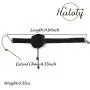 Haloty Vintage Black Flower Choker Necklace Halloween Crystal Pendant Hollow Adjustable Necklace Chain Jewelry for Women and Girls