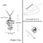 YSAHan Praying Hands Cross Urn Necklaces Ashes Cremation Memorial Stainless Steel Keepsake Pendant Jewelry Forever in My Heart for Women Men