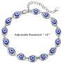 choice of all Evil Eye Bracelet Silver Eye Beads Bracelet Ojo Turco Kabbalah Evil Eye Bracelets for Women Men