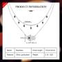 Lovgifset Hamsa Hand Necklace Blue Evil Eye Layered Necklaces for Women Sapphire Birthstone S925 Sterling Silver Dainty Double Layer Jewelry