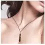 Natural Gemstone Pendant Necklace Healing Crystal Quartz Reiki Chakra Gem Stones 18 Inch Jewelry Women Girls Men Birthday Gifts
