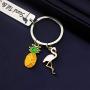 SIDIMELO Pineapple Jewelry Pineapple Keychain Stand Tall Be Sweet Keychain Flamingo Jewelry Tropical Inspirational Gift Pineapple Themed Gifts Stay Positive