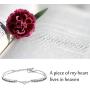 Memorial Bracelet A Piece of My Heart Lives in Heaven Bracelet Angel Wings Charm Loss Jewelry Gift