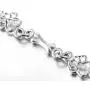LUHE Paw and Bone Bracelets,Anklets 925 Sterling Silver Dog Bone Paw Print Ankle Bracelets for Women Girls (Silver)