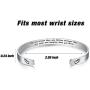WingLoveLemonmini Inspiring Stainless Steel Cuff Bracelet Carved Spell Cuff Bracelet Friendship Bracelet Personalized Christmas Gift Friendship Gift Inspirational Gift for Women for girls for boy