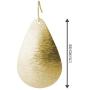 Brushed Gold or Silver Light Weight Teardrop Earring | SPUNKYsoul Collection