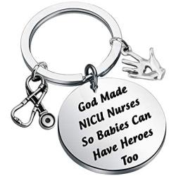 CENWA NICU Nurse Gifts Midwife Jewelry God Made NICU Nurses So Babies Can Have Heroes Too Keychain