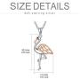 WINNICACA Flamingo Gifts for Women 925 Sterling Silver Pink Flamingo Decor Pendant Necklace Hoop Earrings Jewelry for Teen Girls Birthday Mothers Day Gifts for Her