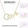 MONOZO Christian Gifts for Women Necklace, 14k Gold Filled Three Circle Christian Necklace Girls Initial Letter Necklace Religious Gifts for Grandma from Granddaughter MONOZO Christian Gifts for Women Necklace, 14k Gold Filled Three Circle Christian Necklace Girls Initial Letter Necklace Religious Gifts for Grandma from Granddaughter