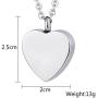 KnSam Urn Necklace for Women Men Heart Customize Sentence Ash Keepsake Cremation Memorial Pendant Silver
