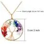 3 Pieces Life Tree Pendant Necklace Handmade Crystal Necklace Jewelry with 50 cm/ 19.7 Inch Long Chain, Gold, Bronze and Silver 3 Pieces Life Tree Pendant Necklace Handmade Crystal Necklace Jewelry with 50 cm/ 19.7 Inch Long Chain, Gold, Bronze and Silver
