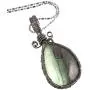 Nupuyai Natural Labradorite Necklace for Unisex, Handmade Wire Wrapped Irregular Healing Stone Pendant with Chain 19''