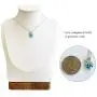 FANCIME Birthstone Necklace for Women 1.5CT Created Aquamarine Necklace in Sterling Silver Infinity Double Heart Necklace Dainty Fine Jewelry 16''+2''extender