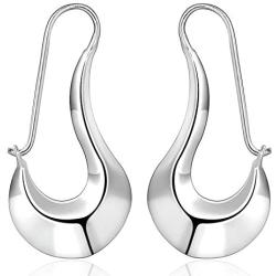 NYKKOLA Beautiful Elegant Jewelry 925 Silver Unique Simple Dangle Earrings