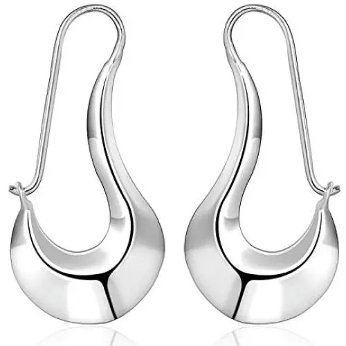 NYKKOLA Beautiful Elegant Jewelry 925 Silver Unique Simple Dangle Earrings NYKKOLA Beautiful Elegant Jewelry 925 Silver Unique Simple Dangle Earrings