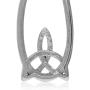 Silvershake White Gold Plated 925 Sterling Silver Triquetra Celtic Knot Drop Dangle Leverback Earrings